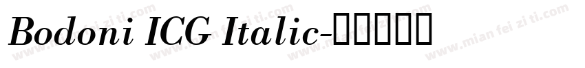 Bodoni ICG Italic字体转换